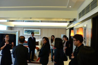 Miss Lam of the HR Department bridfing the ITP delegation in a Presidential Suite.JPG